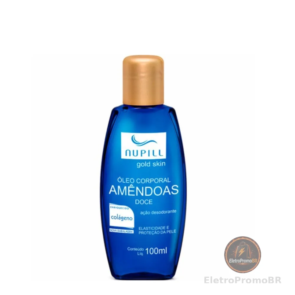 Nupill Óleo De Amêndoas Com Colágeno 100Ml Azul