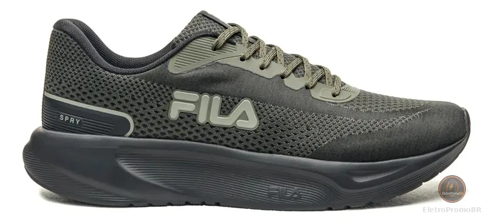 Tênis Fila Masculino Spry Esportivo Treino Corrida Academia Oliva/verde/preto Mesh 40