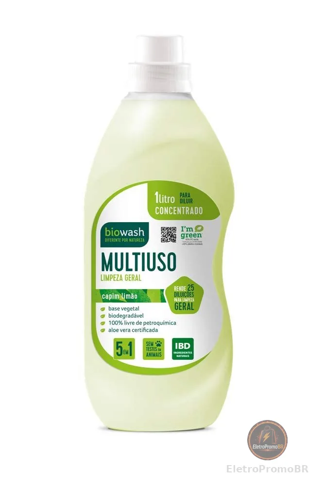 Biowash Bw Concentrado Multiuso Capim Limão 1L