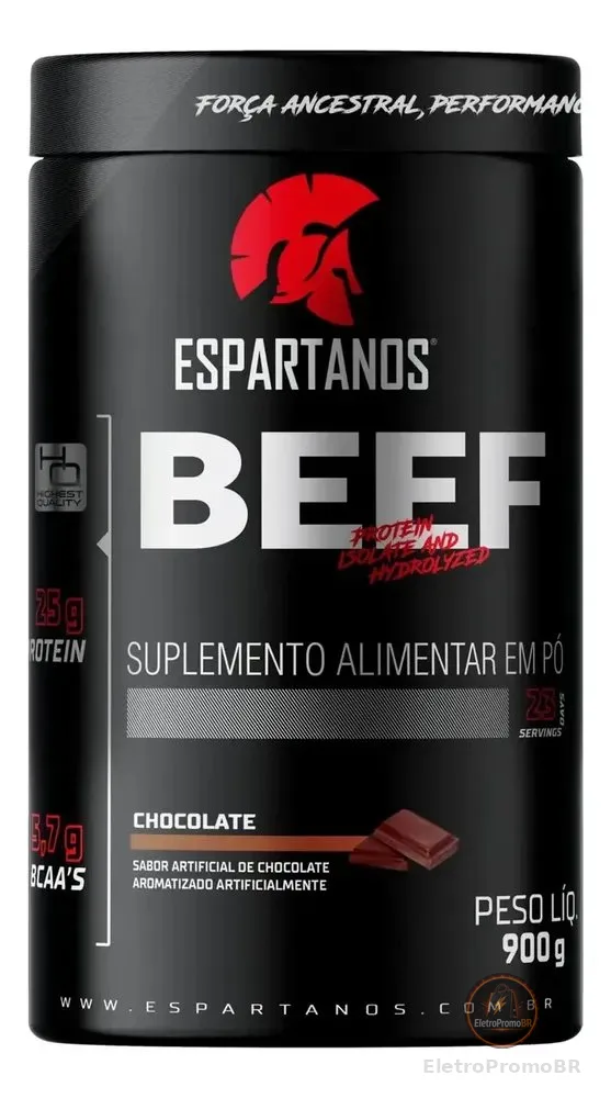 Beef Protein Isolate Hidrolized 900g Espartanos - Carnivor Sabor Chocolate