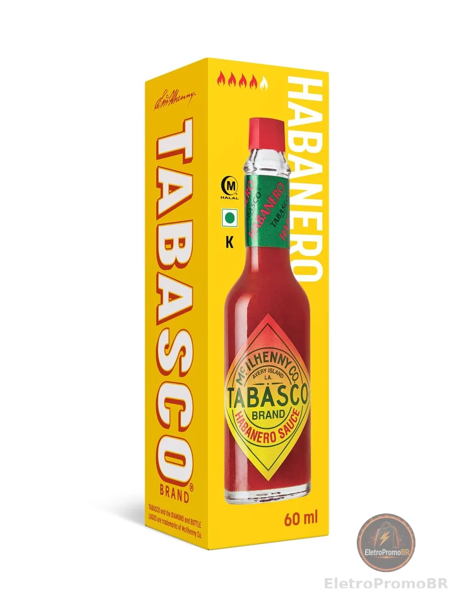 Molho de Pimenta Habanero Hot Frasco Tabasco 60ml