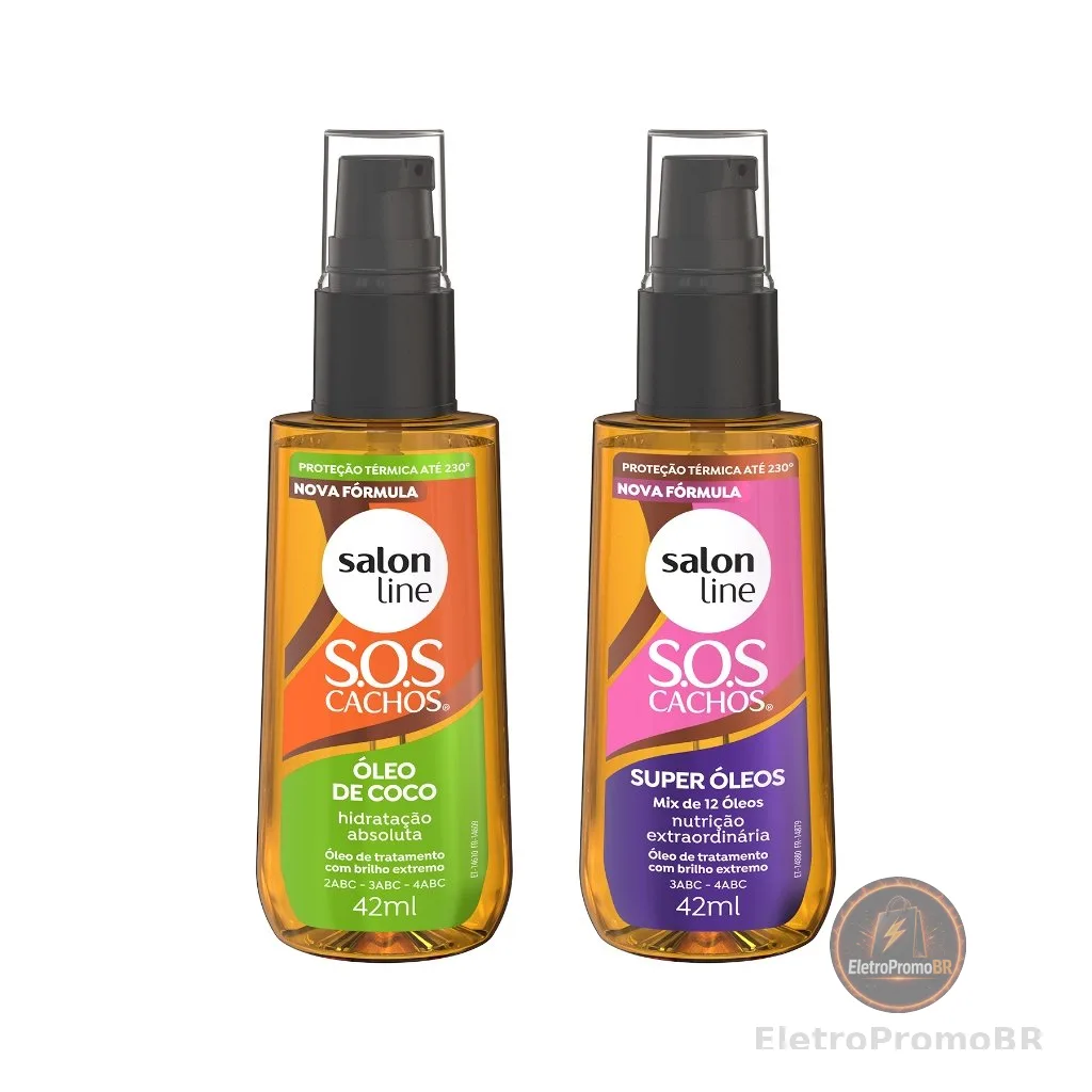 Kit SOS Cachos com Super Óleos e Óleo de Coco