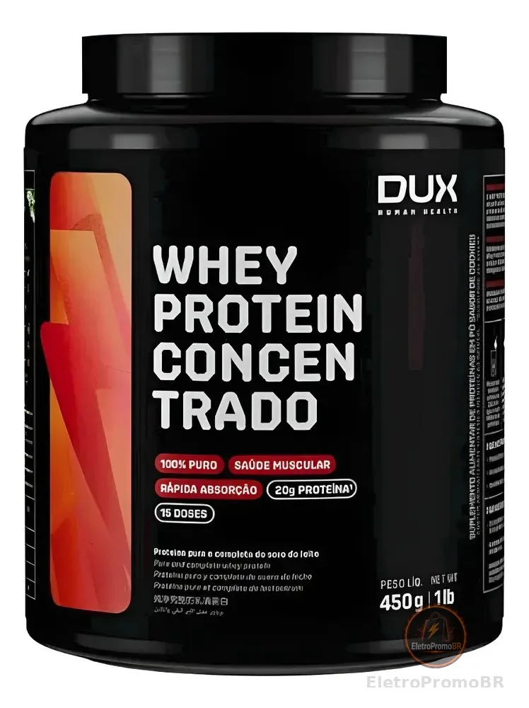 Whey Protein Concentrado Butter Cookies 450g - Dux Sem Sabor