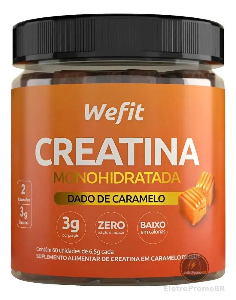 Suplemento en dado de caramelo creatina WeFit Linha Essence Creatina Dado de Caramelo sabor caramelo x 390g