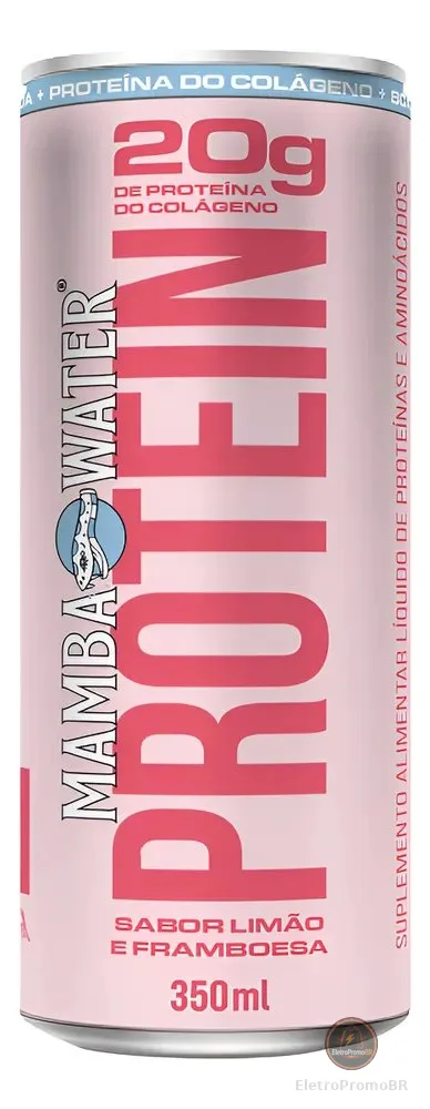 Agua Mamba Protein Limão E Framboesa 350ml Kit C/ 6 Un