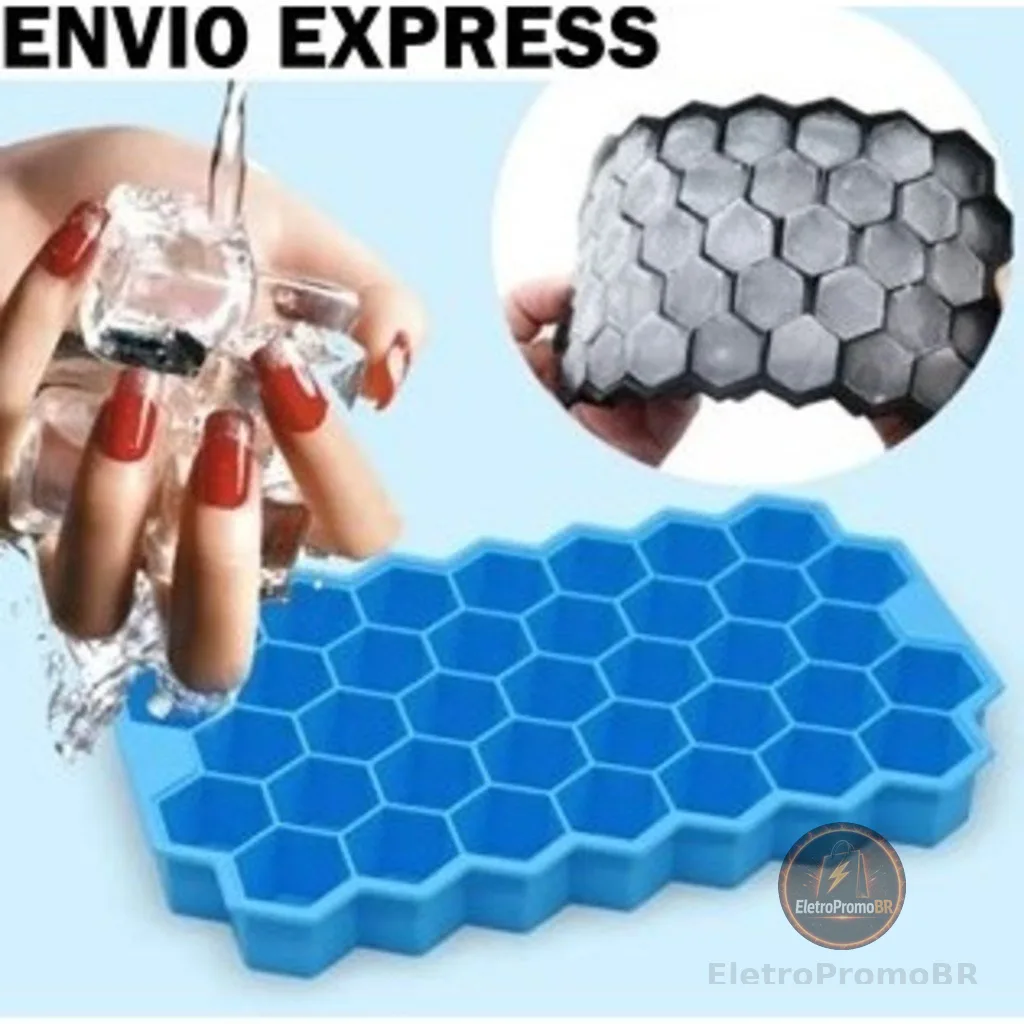 GUI ANA Forma de Gelo Silicone Chocolate Bombom Drink Whisky Top Hexagono Colméia 37 Cavidades