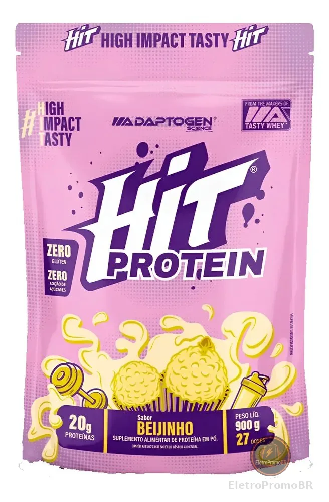 Hit Protein Suplemento Alimentar 900g - Adaptogen Science Sabor Beijinho