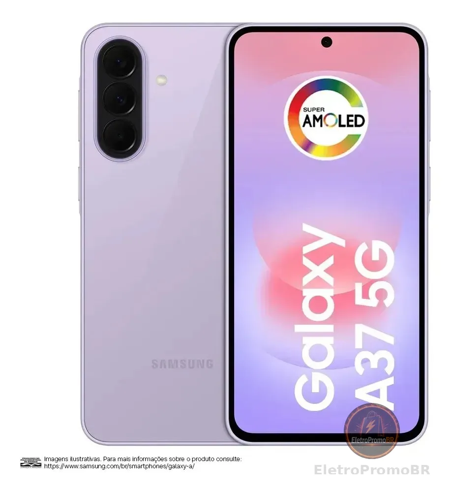 Celular Samsung Galaxy A37 5G 256GB, 8GB RAM, Câmera 50MP