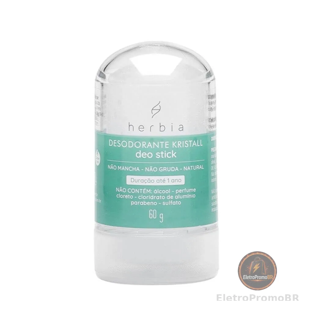 Desodorante Kristall Deo Stick 60G Natural E Vegano Herbia