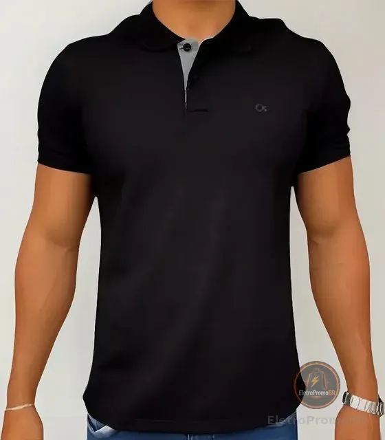 Camiseta Polo Slim Masculina Ogochi Original Camisa Social