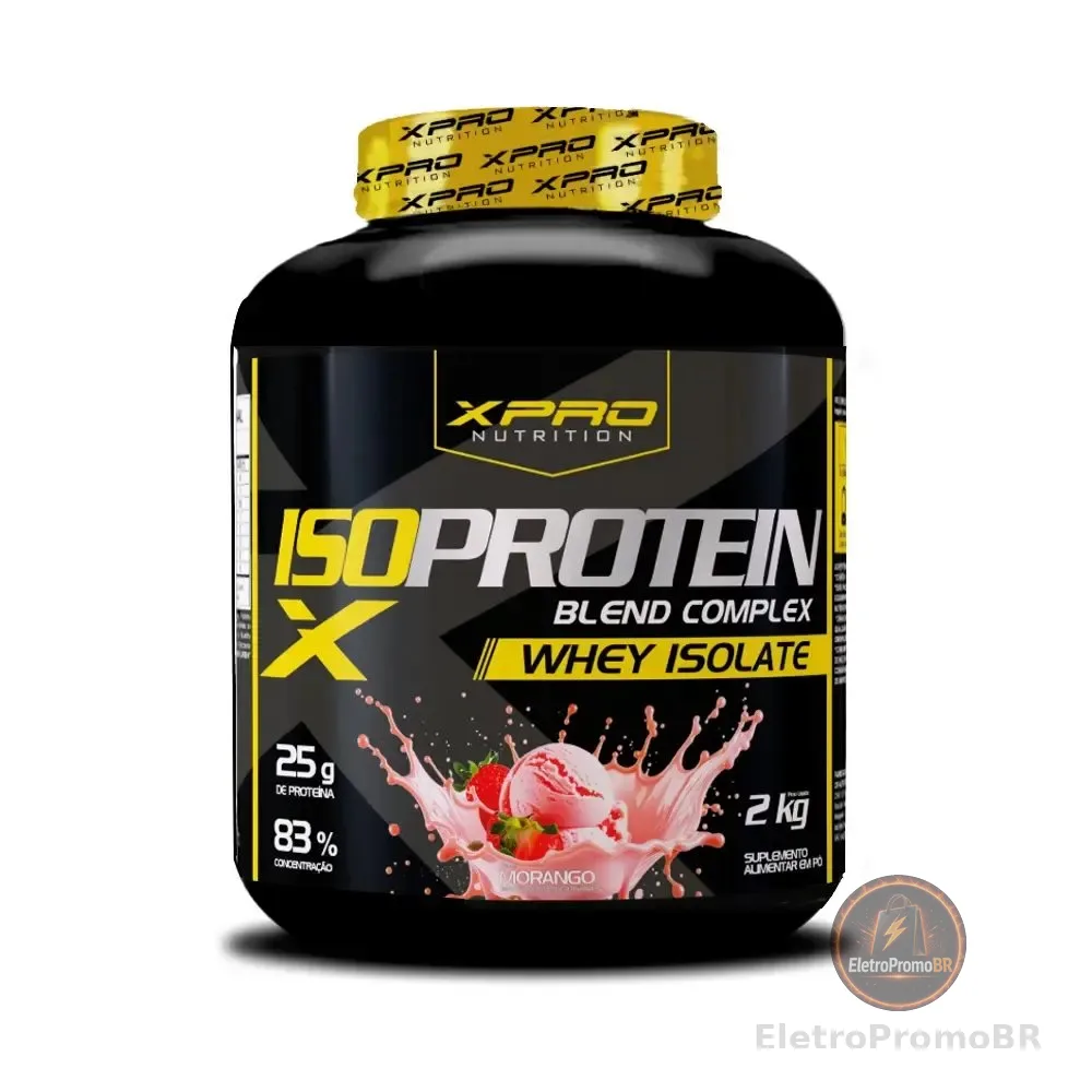 Whey Protein Isolado Iso Blend Complex Zero Açúcar Low Carb Morango 2kg Xpro