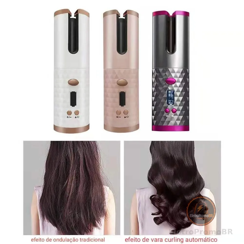 Modelador de Cachos Finalizador Cabelo Automático Sem fio portátil USB profissional