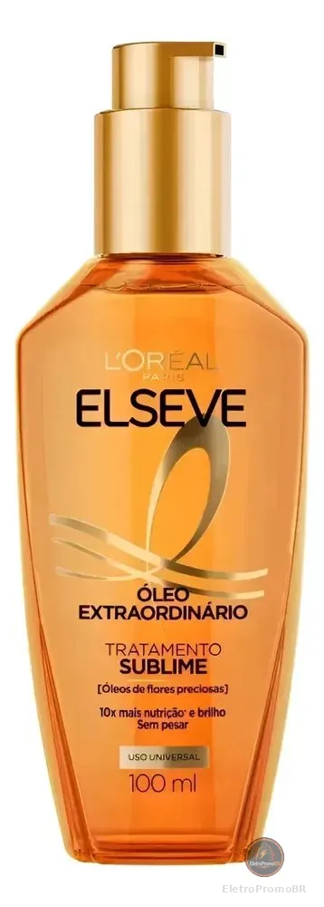 L'Oréal Paris Elseve Óleo Extraordinário 100ml - Leave In Anti Frizz Protetor Térmico Tratamento Reconstrutor Para Todos Os Tipos De Cabelo