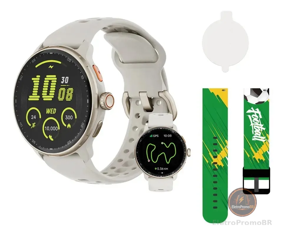 Relógio Smartwatch Bettdow Fb050 Gps Tela Amoled 1.43 Cinza