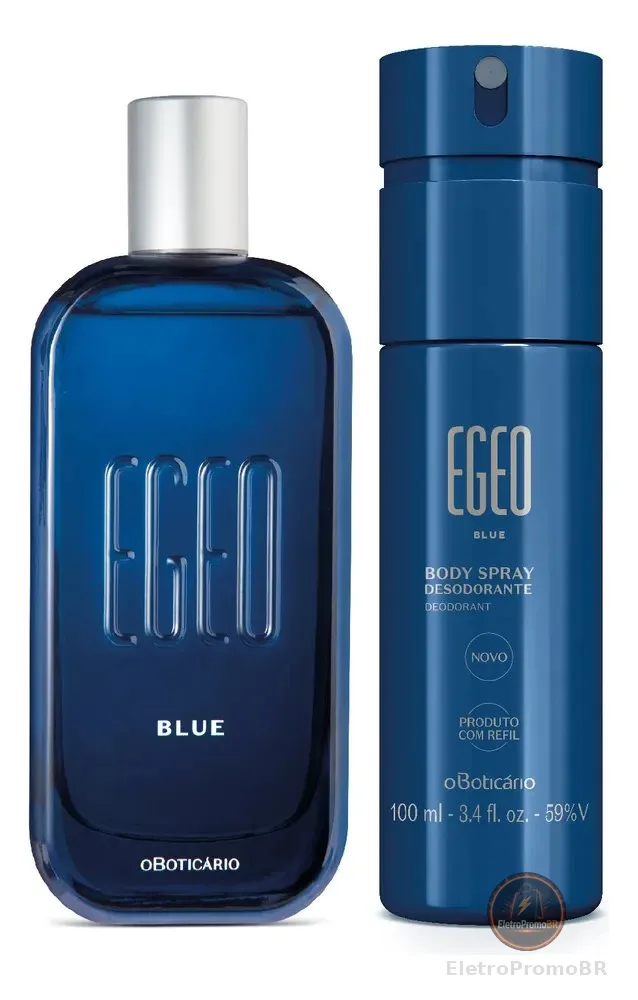 Combo Egeo Blue: Desodorante Colônia 90ml + Body Spray 100ml