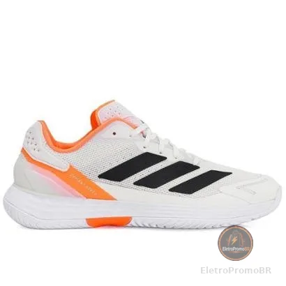 Tênis Adidas Defiant Speed 2 All Court - Branco Preto e Laranja