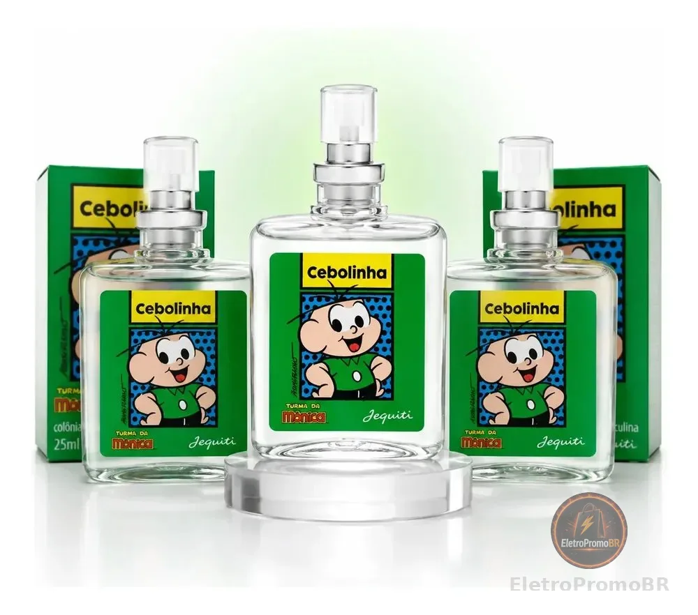 Kit 3 Perfumes Cebolinha Jequiti 25ml Infantil Turma da Mônica Colônia Masculina Kit Presente Original