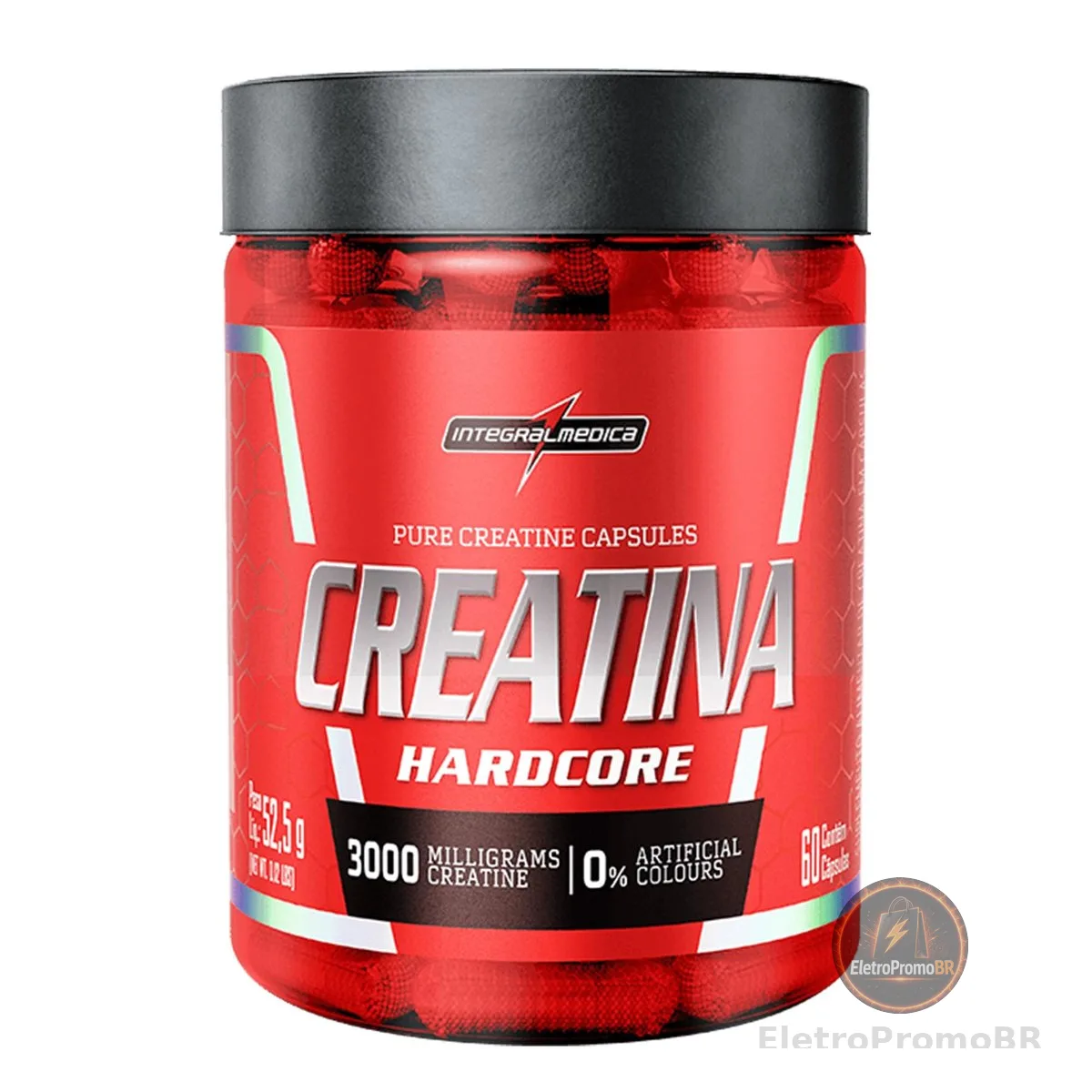 Integralmedica Creatina Hardcore 60 Cápsulas Pura Monohidratada