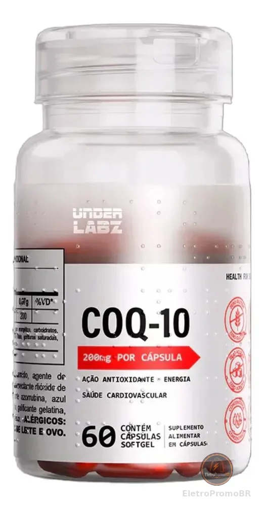 Coq-10 Coenzima 200mg 60 Caps Clinical Series - Under Labz Sem Sabor
