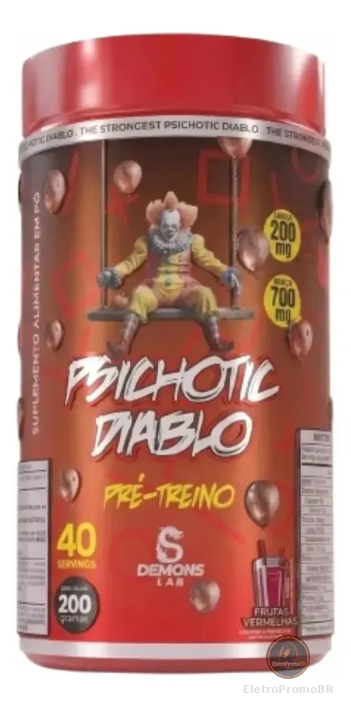 Psichotic Diablo 200g Frutas Vermelhas Pré-treino Frutas Vermelhas