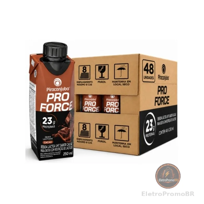 Kit 48 Unidades Pro Force Whey Cacau Piracanjuba