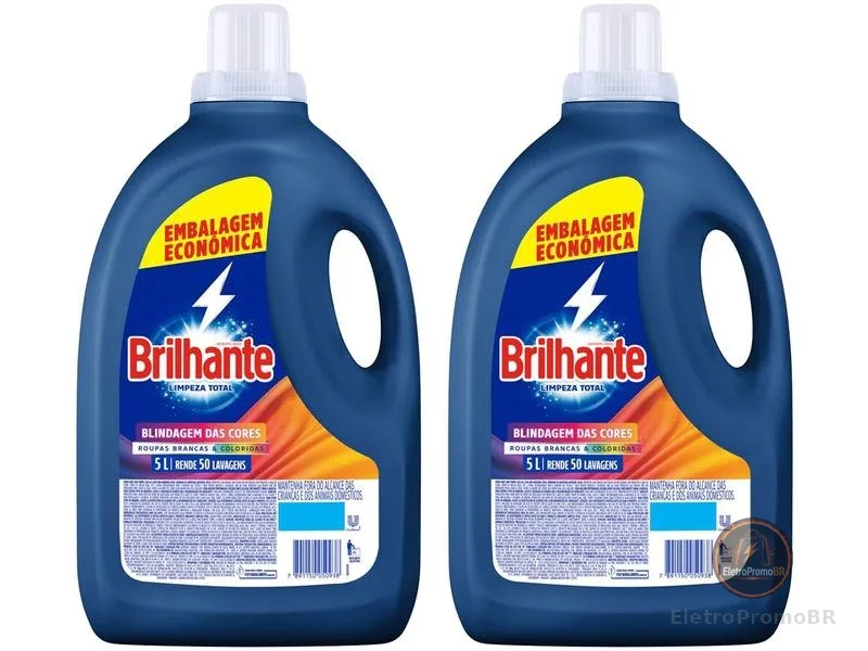 Kit Sabão Líquido Brilhante Limpeza Total