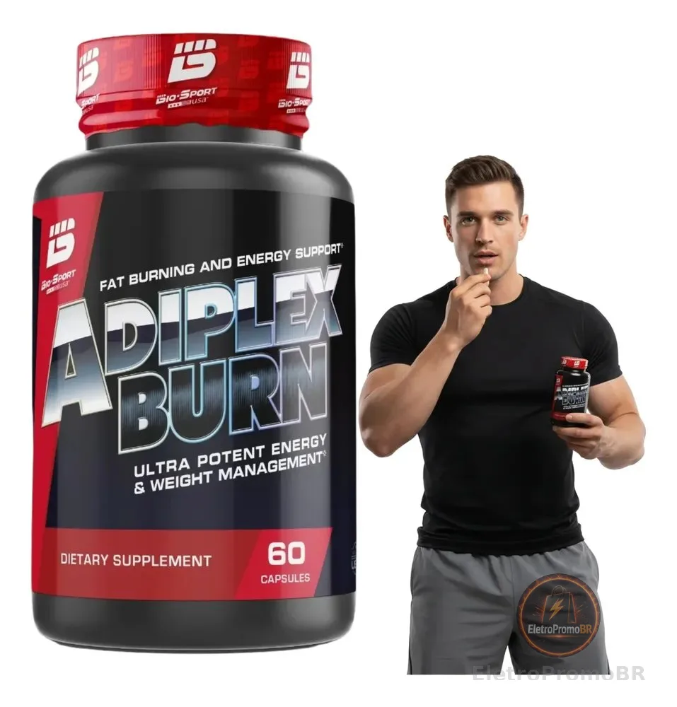 Adiplex Burn Bio Sport 60 Cápsulas Termogenico Emagrece Sem Sabor
