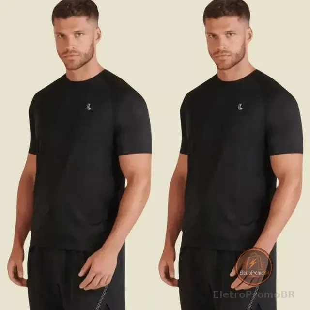 Kit 2 Camiseta Dry Masculina Fit Lupo Básica Academia