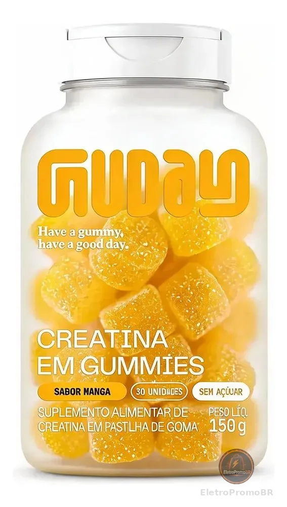 Guday Creatina Em Gummy Sabor Manga - 30 Unidades - 15 Dias Manga