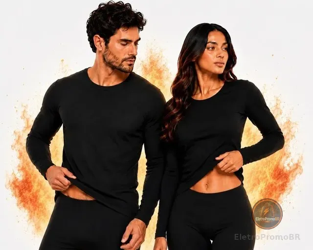 Conjunto Segunda Pele Térmica Flanelado Frio Intenso Preto
