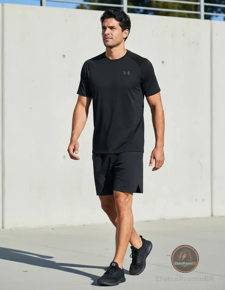 Camiseta Masculina Manga Curta Treino Under Armour Tech 2.0 Preto M