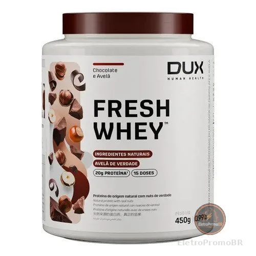 Dux Nutrition Fresh Whey Protein Isolado Proteína Isolada Do Soro Pó Chocolate/avelã 450g