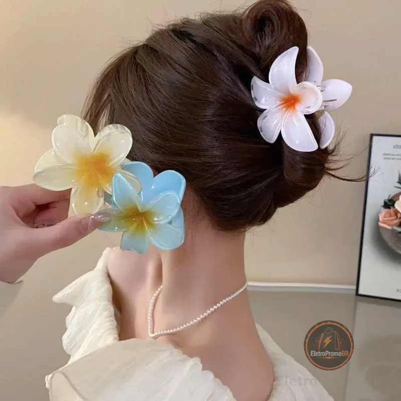 Kits Ate 12 Peças Grampos piranha De Cabelo Flor De Feriado De Praia Barrettes