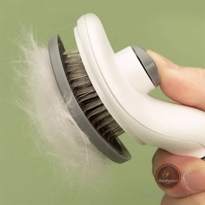 Escova Pente Plástico Ferro Para Pentear e Remover Tirar Pelos Dos Pets Cães E Gatos