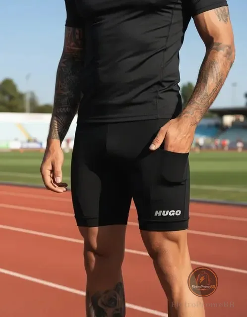 Bermuda De Compressão Masculina Personalizada Alta Qualidade