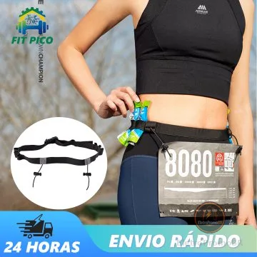Cinto Porta Numero Para Corrida Triathlon Ciclismo Carbo Gel Para Corrida Refletivo