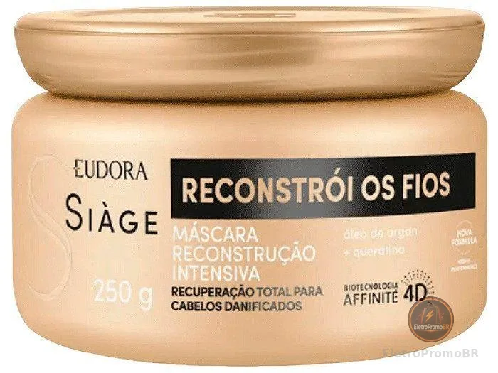 Máscara Capilar Eudora Siàge Reconstrói os Fios 250g