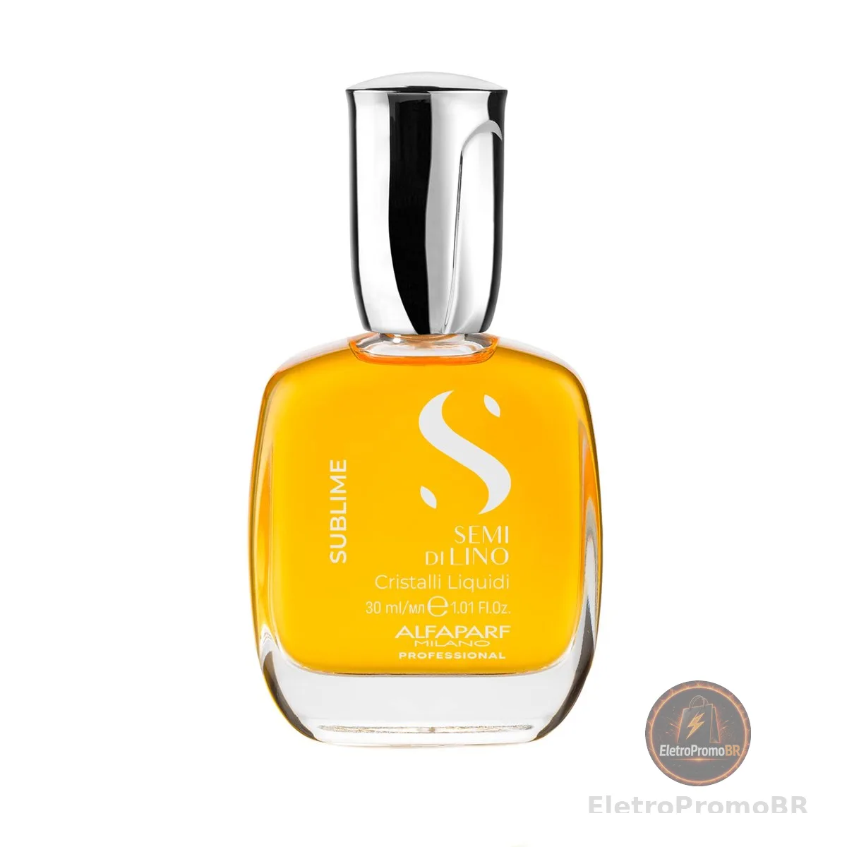 Alfaparf Milano Semi di Lino Sublime Cristalli Liquidi Óleo Capilar com Proteção Térmica - Tratamento de Sérum de Alisamento Finalizador Superior - Brilho Brilhante - Fórmula Vegana 30ml