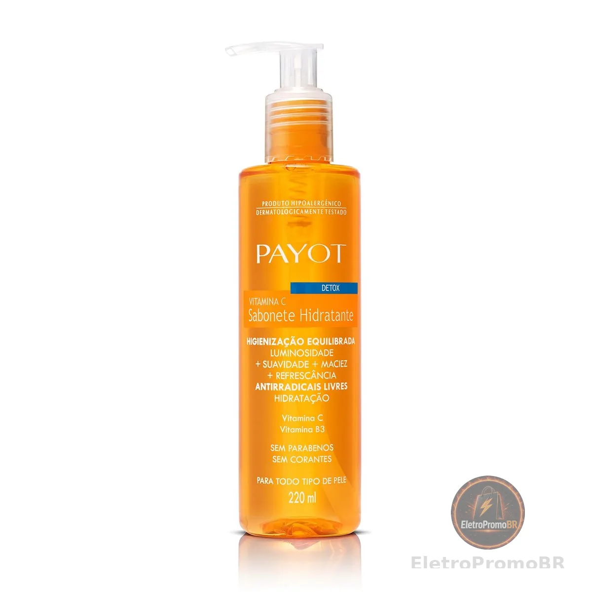 PAYOT Sabonete Liquido Detox, Vitamina C, 220 Ml