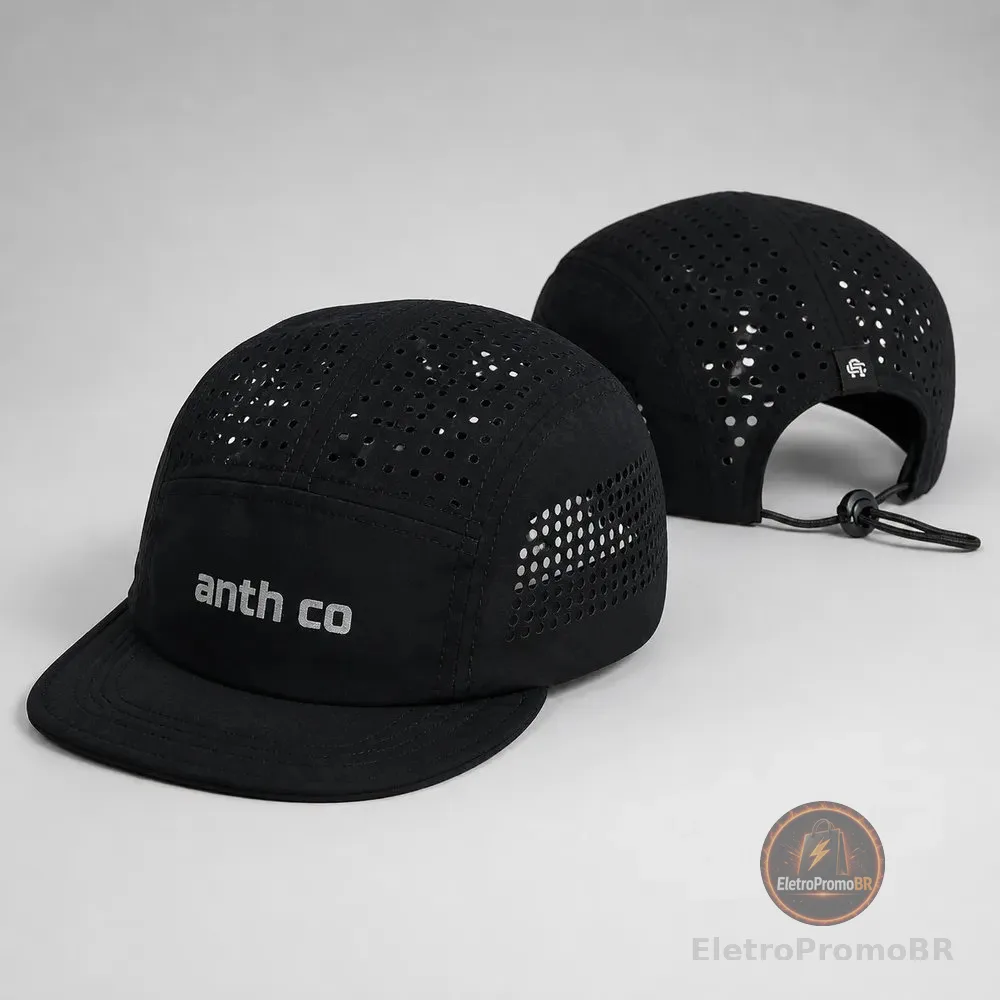 Boné Anth Co Aba Maleável Corrida Treino Impermeável Fresh Preto Un