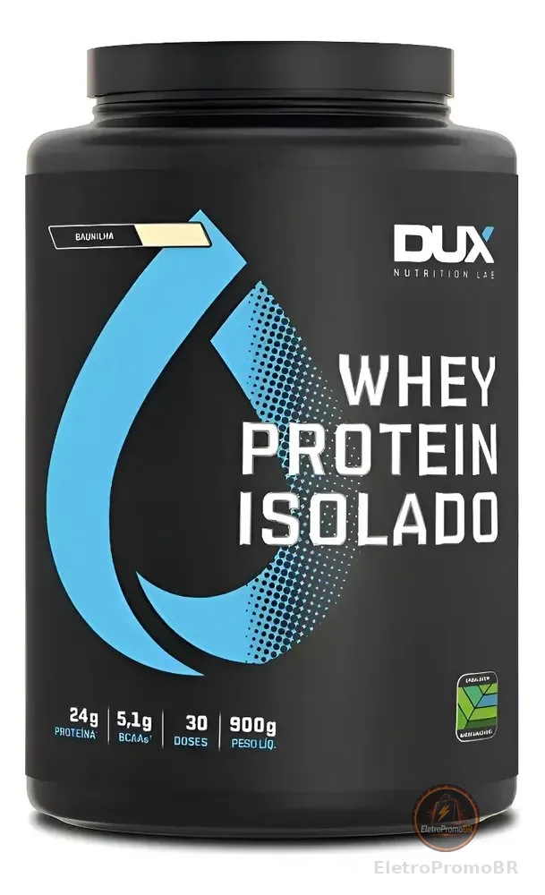 Whey Protein Isolado Dux 900g Pote Sabor Baunilha Baunilha