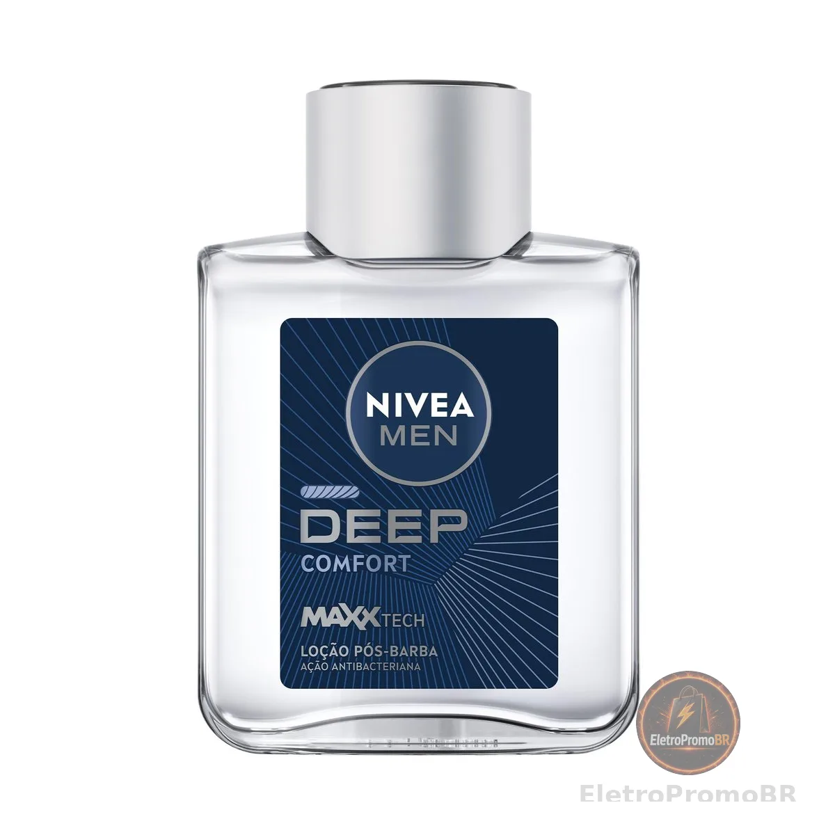 NIVEA MEN Deep Comfort Loção Pós-Barba 100ml, Hidrata e Acalma, Alívio Imediato, Previne Irritações, Ação Antibacteriana, Pele Confortável