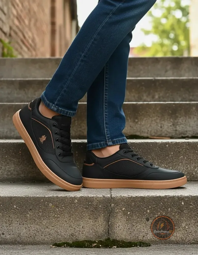 Tênis Casual Street Polo Wear Preto Urban 41 Br