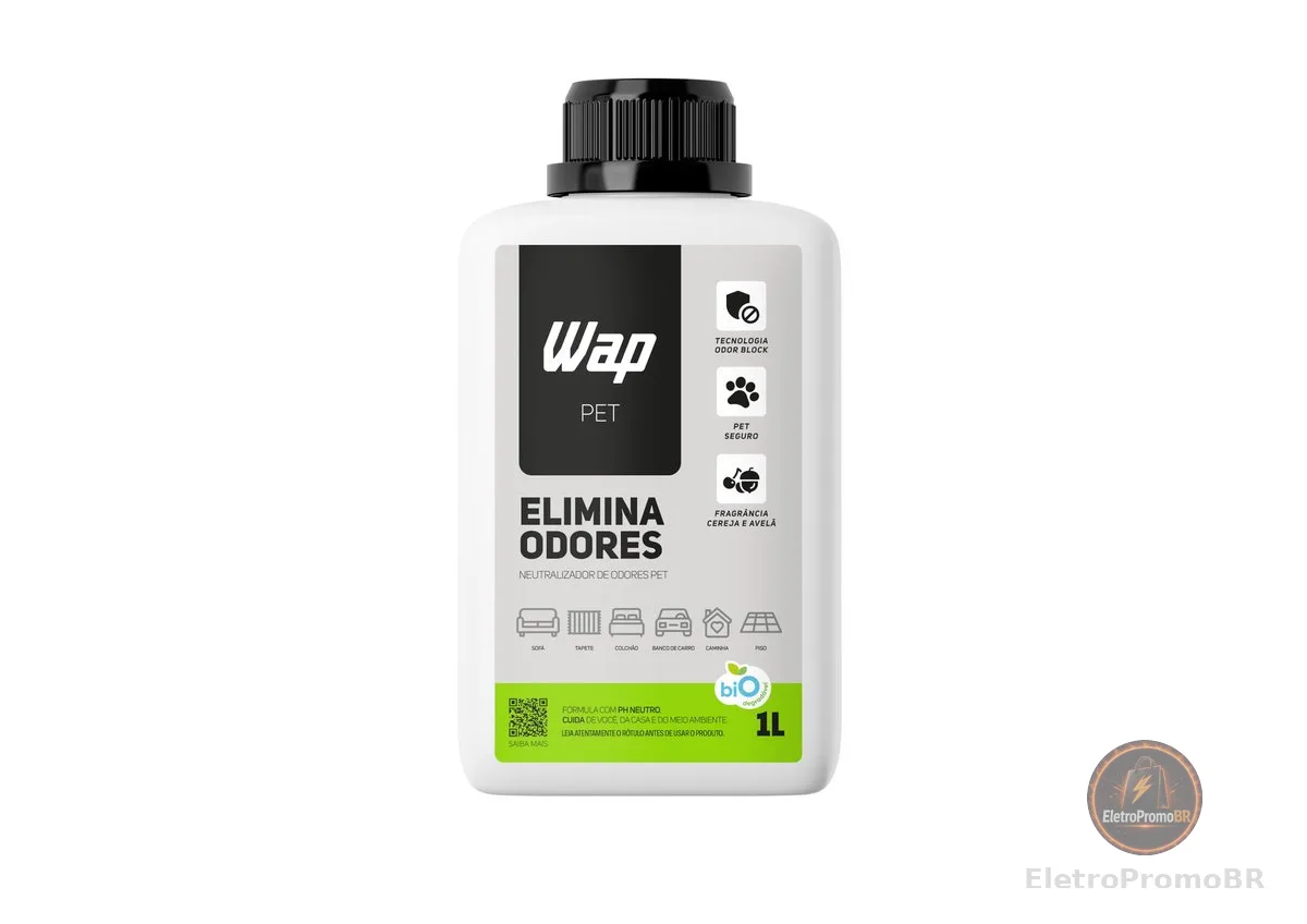 Eliminador de Odores Pet WAP Elimina Odores 1 Litro Líquido Cereja e Avelã