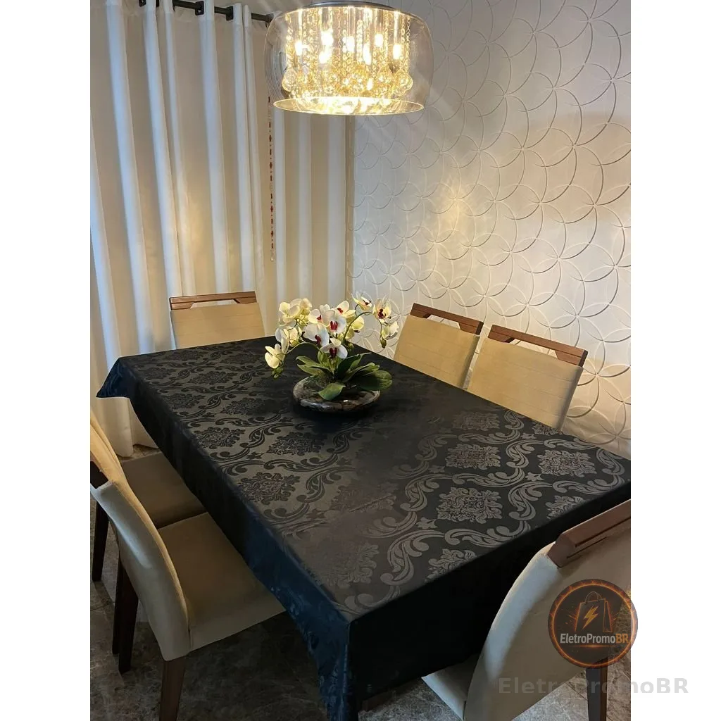 Toalha de Mesa Jacquard Luxo 6 Lugares 2,10x1,40 Várias Cores ENVIO IMEDIATO