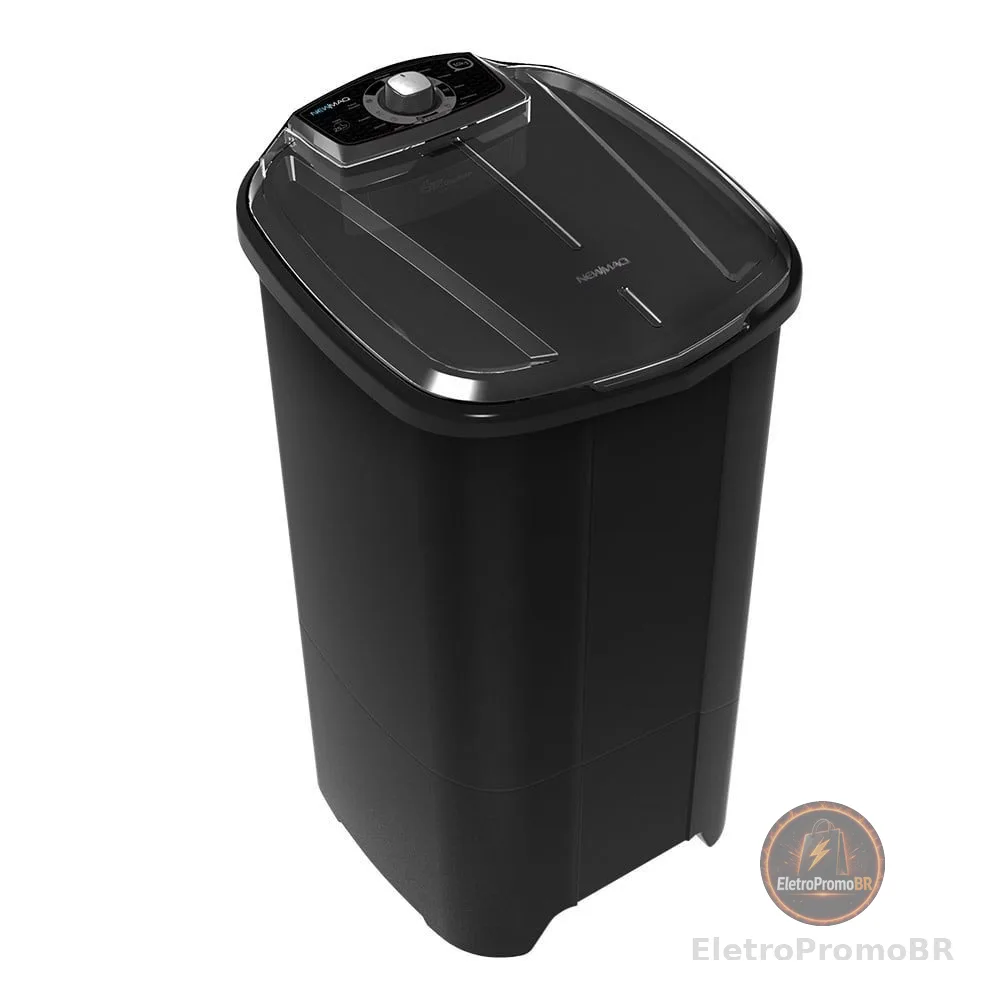 Tanquinho/Máquina de Lavar Roupas Semi-automática 10kg Newmaq, Preto