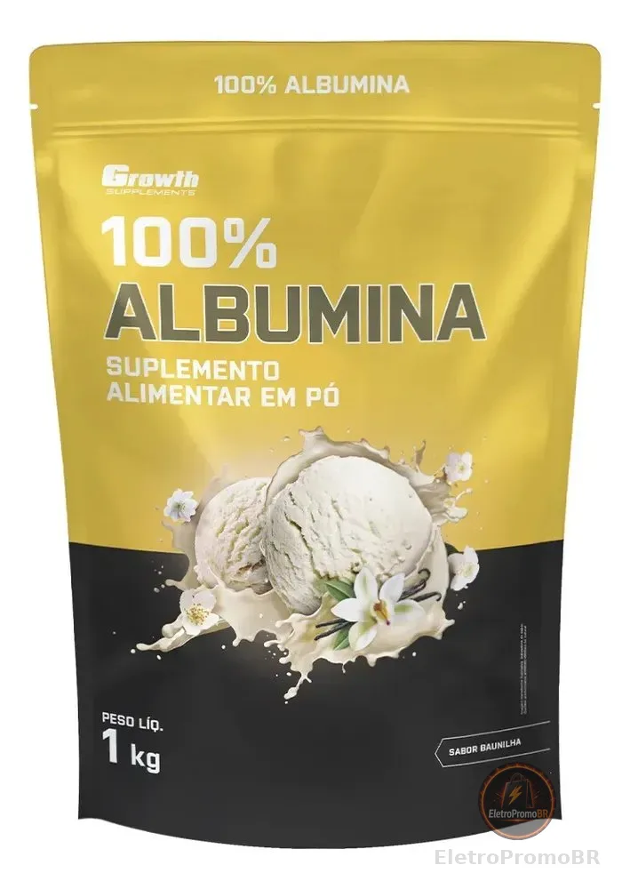 Albumina 1kg Growth Supplements Baunilha