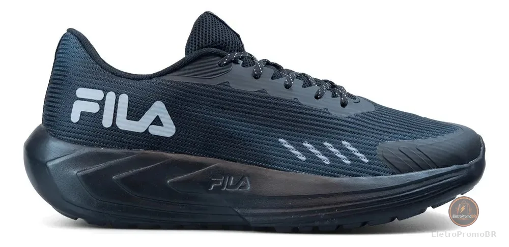 Tenis Fila Sprint Leve Masculino Esportivo Academia Treino Preto/grafite Mesh 42 42