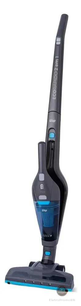 Aspirador De Pó Portátil Wap Eco Rápido Com Iluminação Led Vertical 2 Velocidades Cinza/azul 127/220v