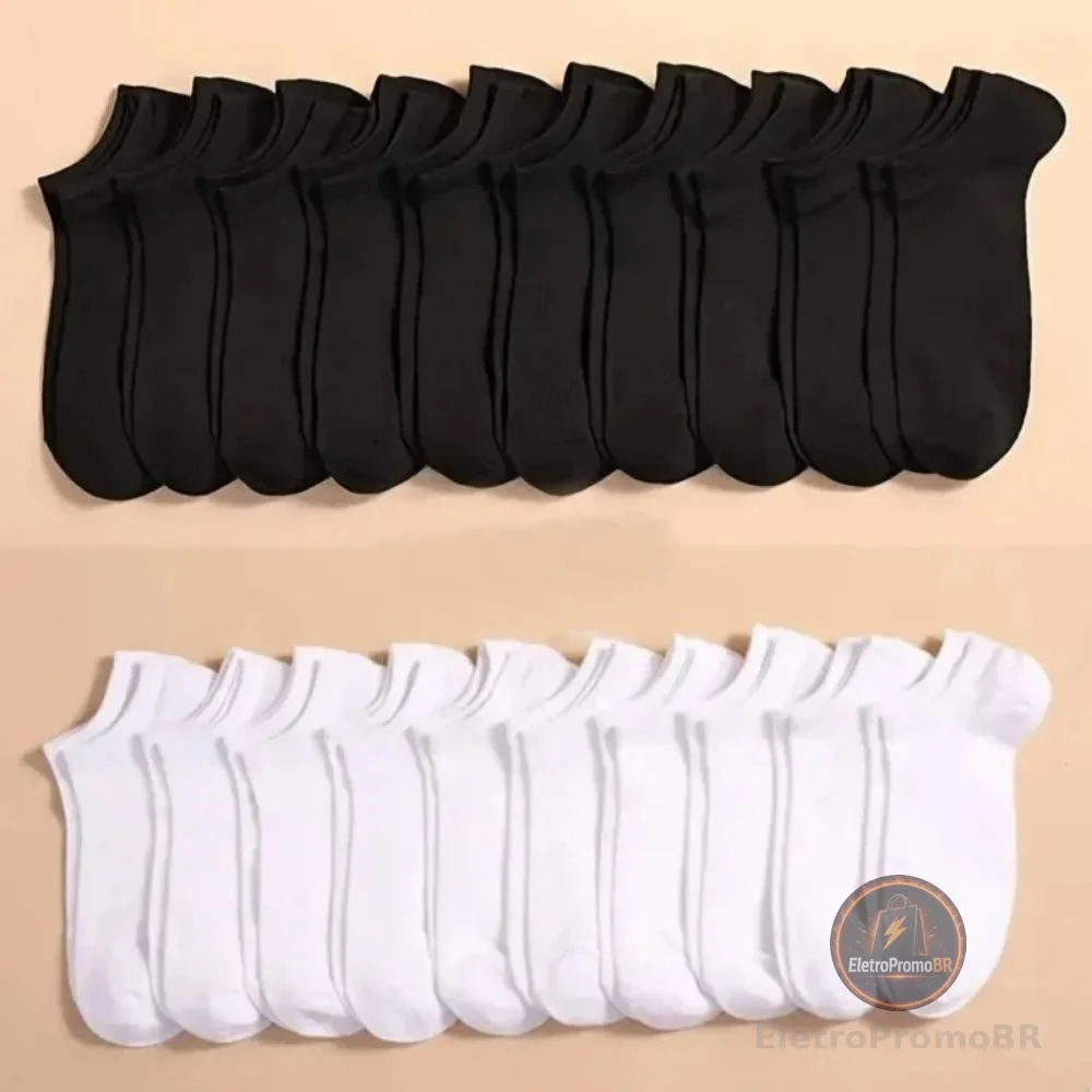 Kit 3/6/12/18 Pares de Meias Soquete Cano Curto Masculina Feminina Unissex varejo